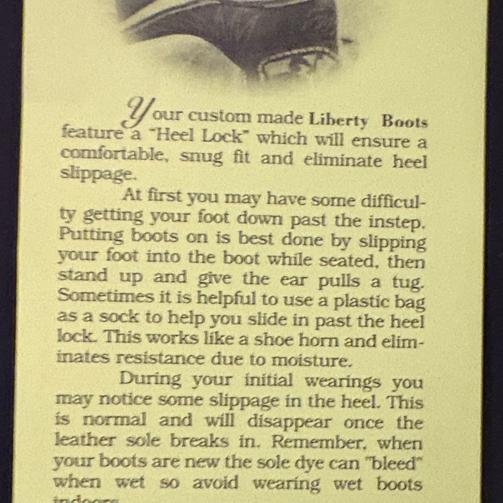 Liberty Boot Co. Black and White Boots. Style called Dallas. NIB. - Picture 10 of 13